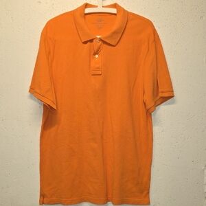 H&M Vibrant Orange Short Sleeve Polo Shirt (XL)